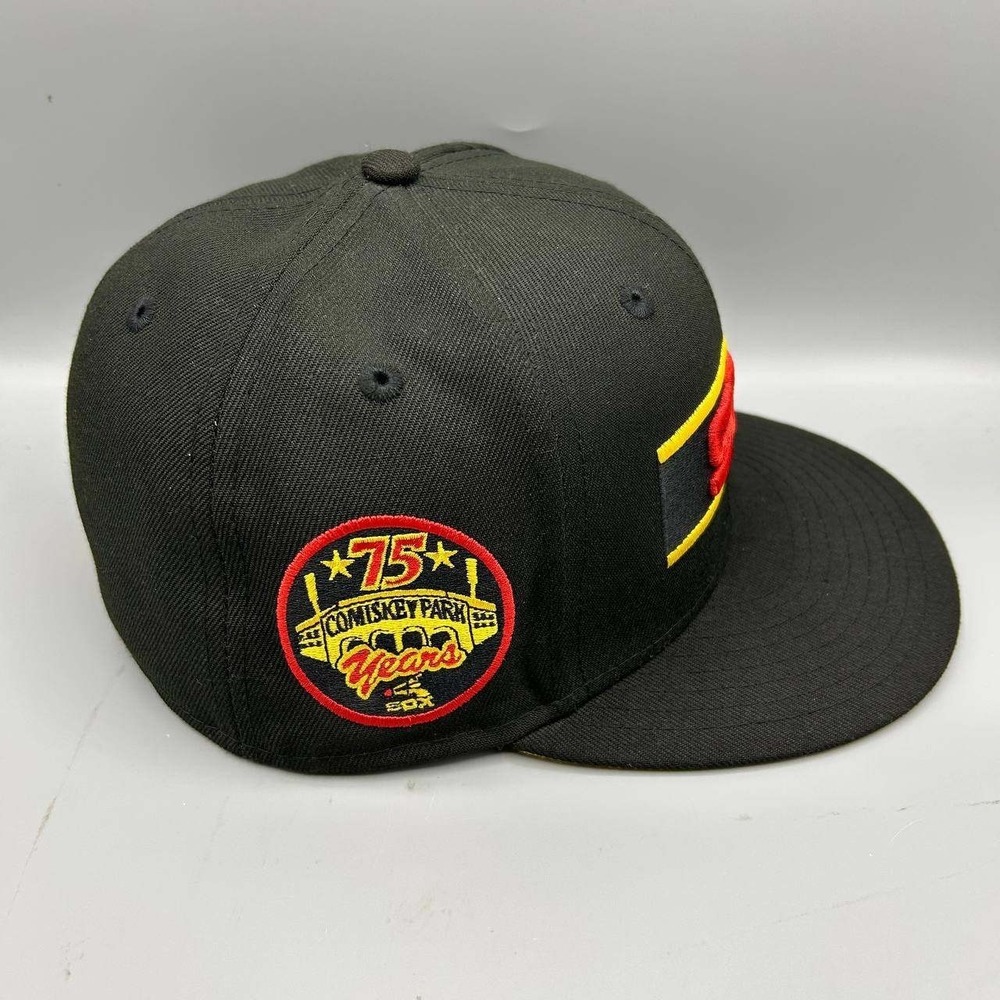 Chicago White Sox‎ Hat Men 7 3/8 Black Yellow 59Fifty New Era MLB Fitted Cap